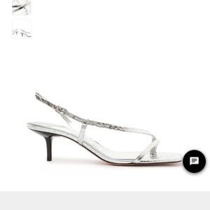 Schutz Heloise Metallic Leather Sandal